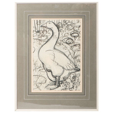 Colour Wash and Pencil Drawing by Charles Frederick Tunnicliffe, England circa 1960
